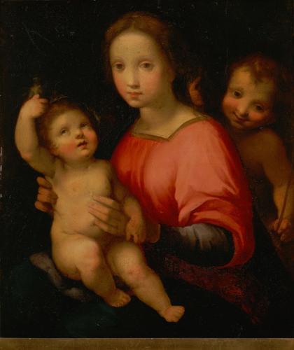 Andrea del Sarto Maria mit Kind und Johannesknaben oil painting image